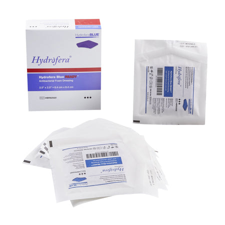 BSN HBRS2520 Hollister Hydrofera Blue Ready Antibacterial Foam Dressing, 6.4 x 6.4 cm