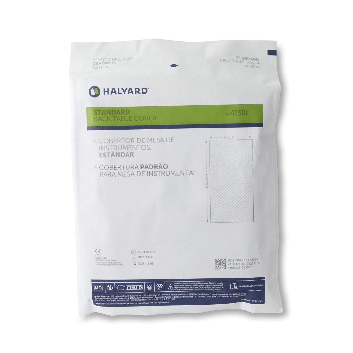 Halyard Sterile Table Cover, 44 x 88 Inch