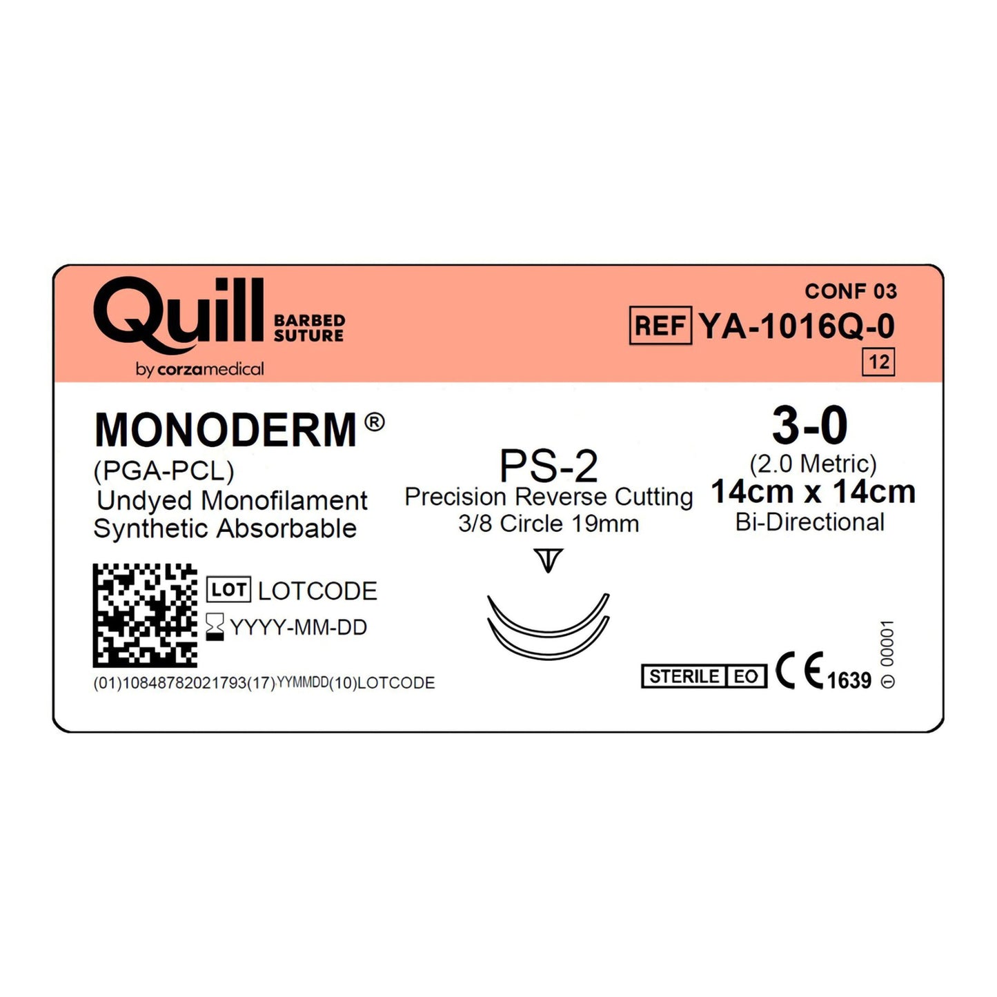 Quill™ Knotless Tissue-Closure Device, Monoderm™ Suture with Needle