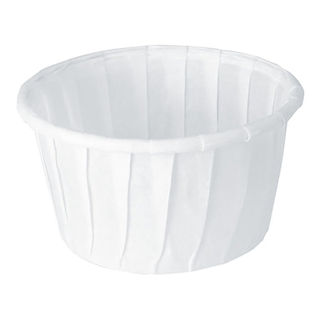 Solo Paper Souffle Cup, White, 1.25-ounce capacity