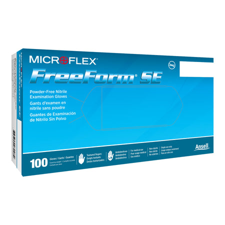 Microflex FFS-700-XS FreeForm SE Nitrile Exam Glove, Extra Small, Blue