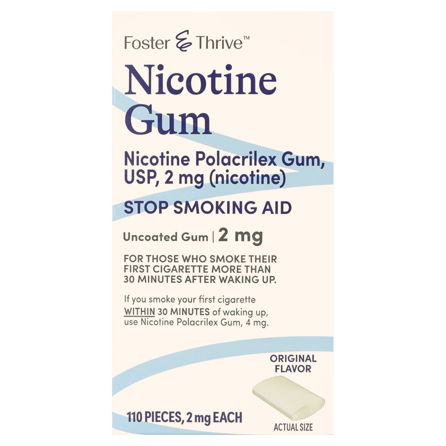 Foster & Thrive™ Nicotine Polacrilex 2 mg (Nicotine) Gum, Original Flavor