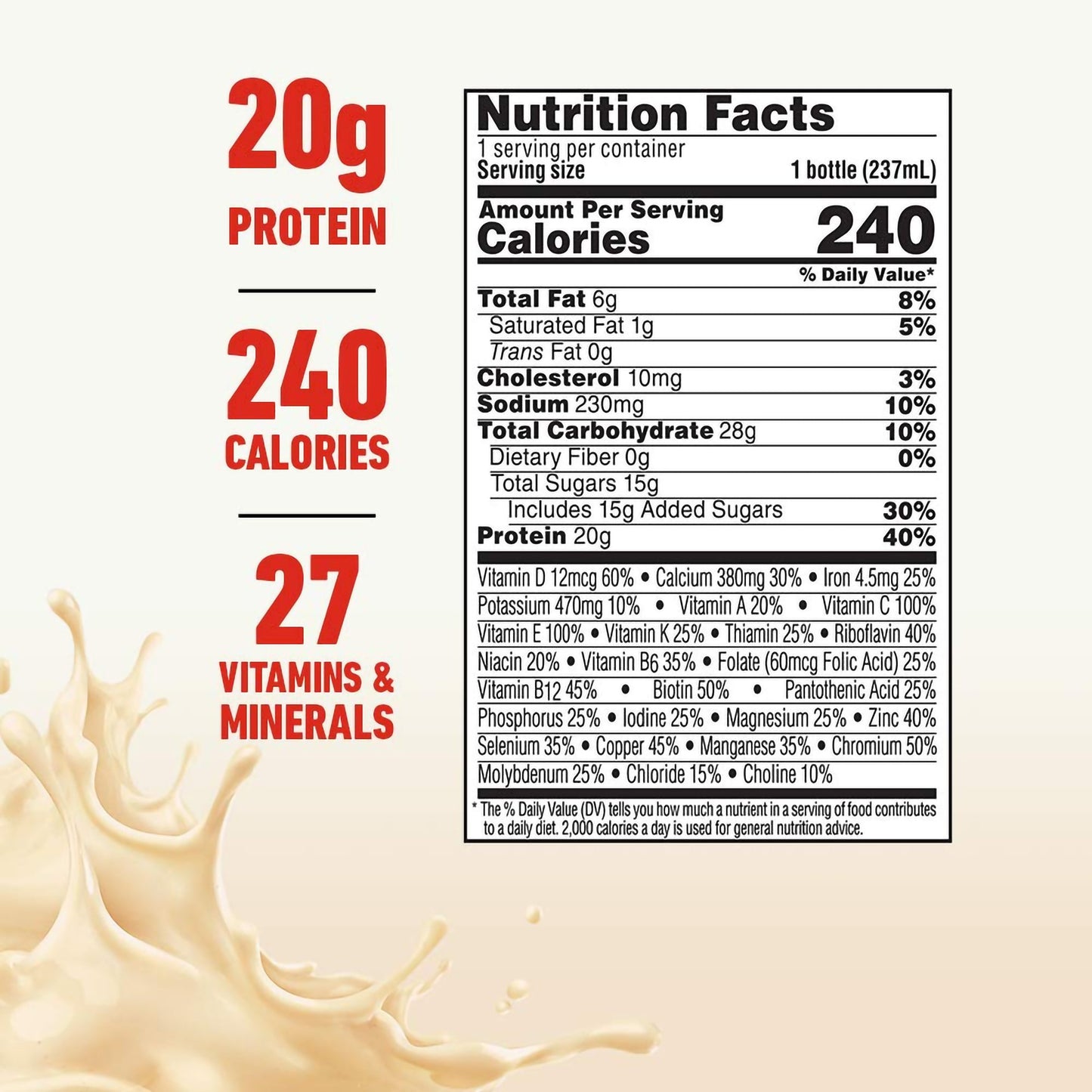 Boost® High Protein Vanilla Complete Nutritional Drink, 8-ounce bottle