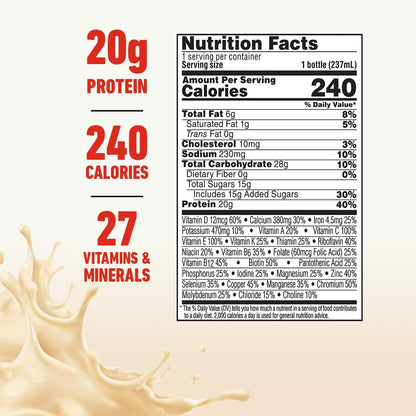 Boost® High Protein Vanilla Complete Nutritional Drink, 8-ounce bottle