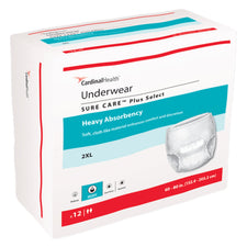 Cardinal 1560P Sure Care™ Plus Heavy Absorbent Underwear, 2X-Large