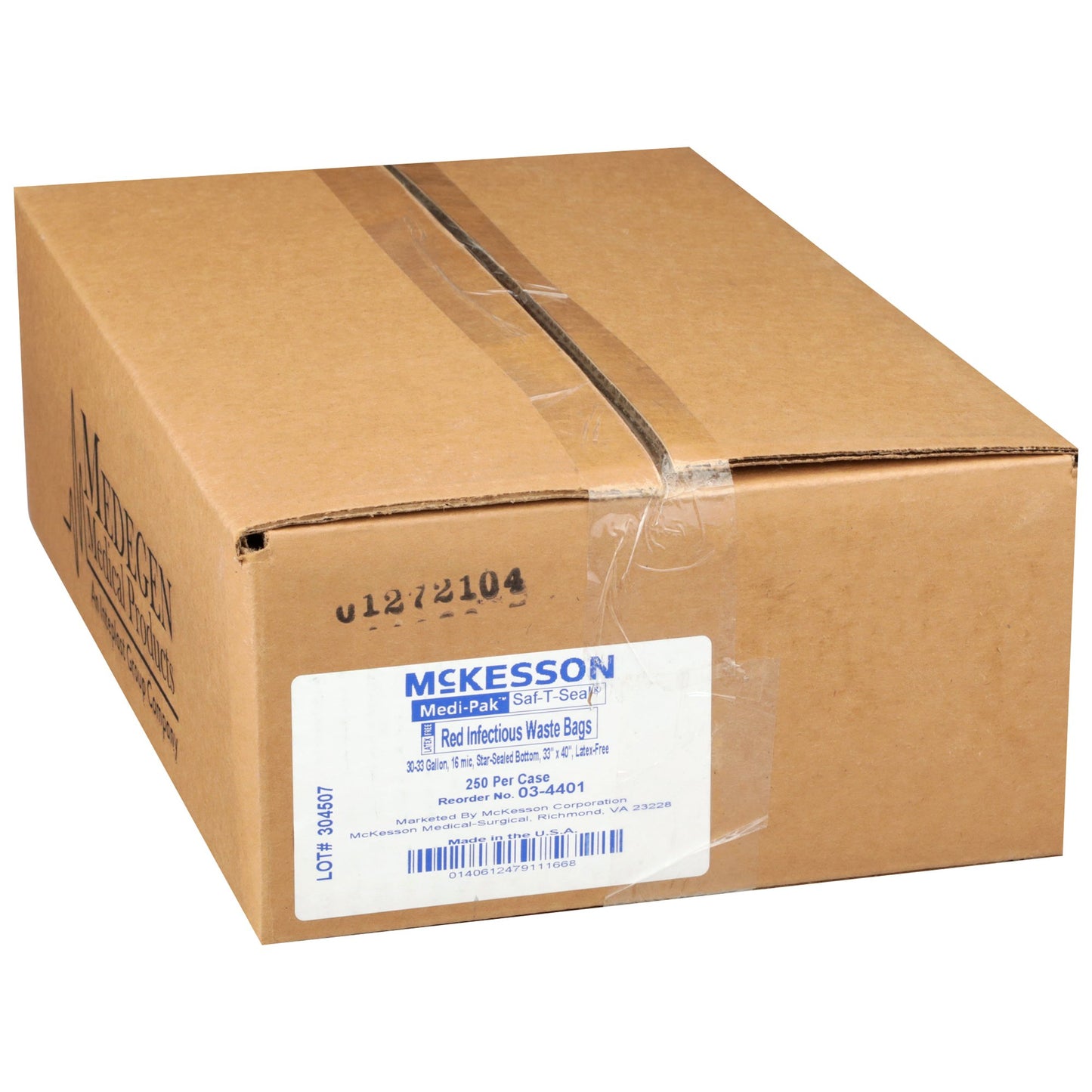 SAF-T-SEAL® Infectious Waste Bag, 30-33 ga;