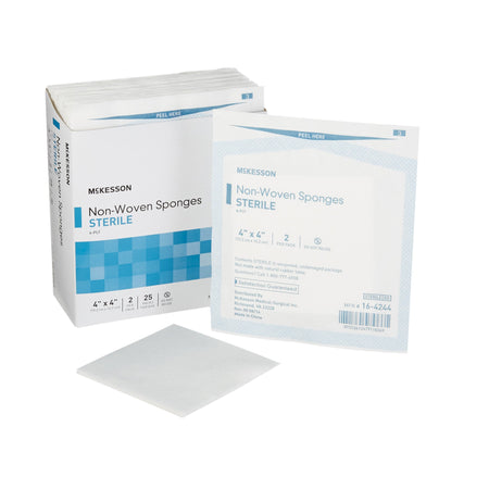 McKesson 16-4244 Sterile Nonwoven Sponge, 4 x 4 Inch, 4-Ply