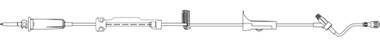 IV Pump Set Infusomat® Pump 1 Port 15 Drops / mL Drip Rate Without Filter 119 Inch Tubing Solution
