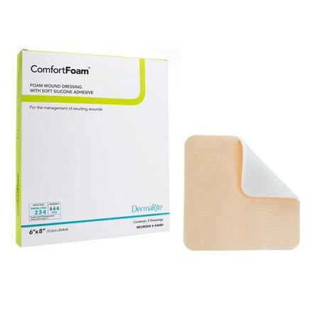 DermaRite 946533 ComfortFoam Silicone Adhesive without Border Silicone Foam Dressing