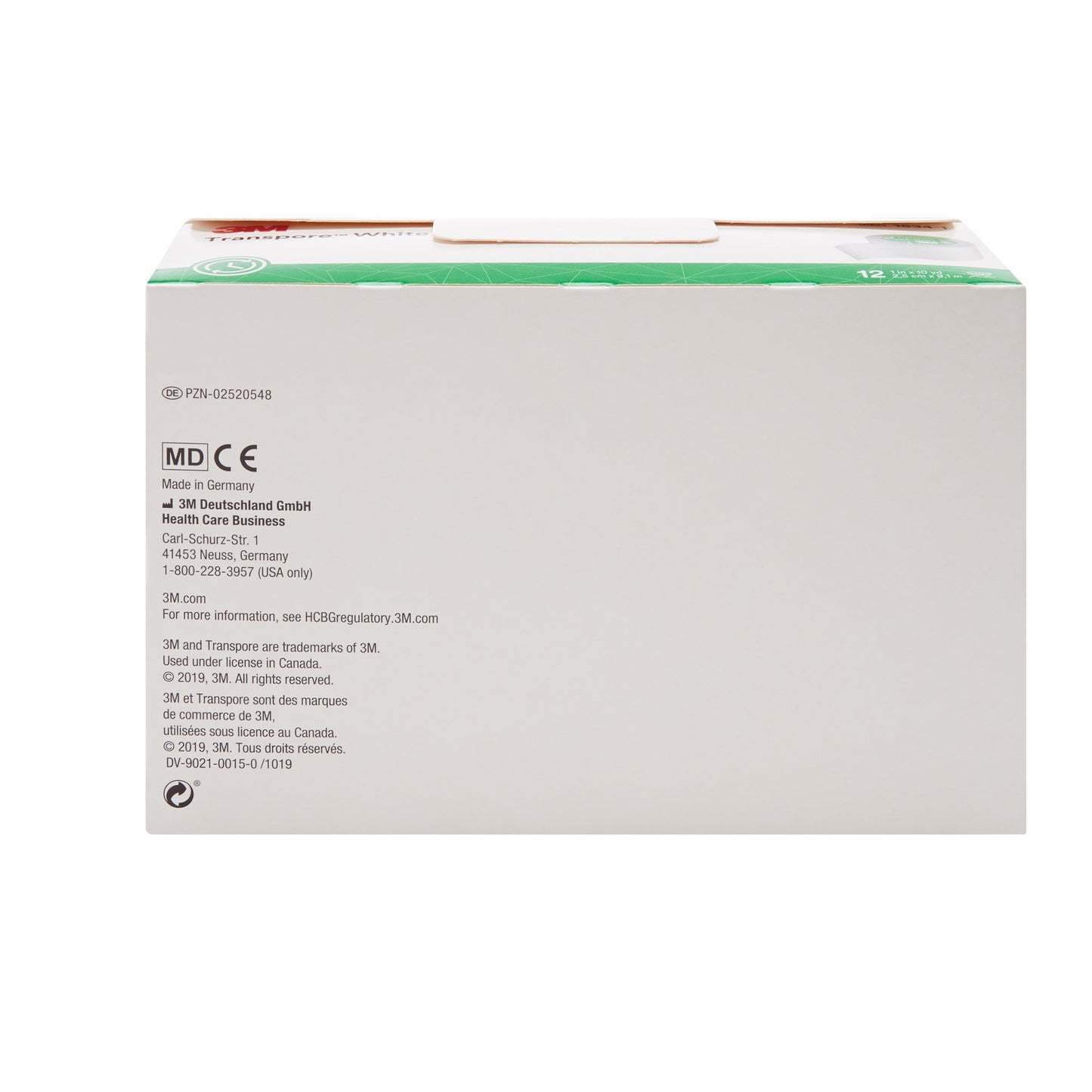 3M Transpore Plastic Medical Tape, 1 Inch x 10 Yard, White by Solventum Corporation product image - view 4