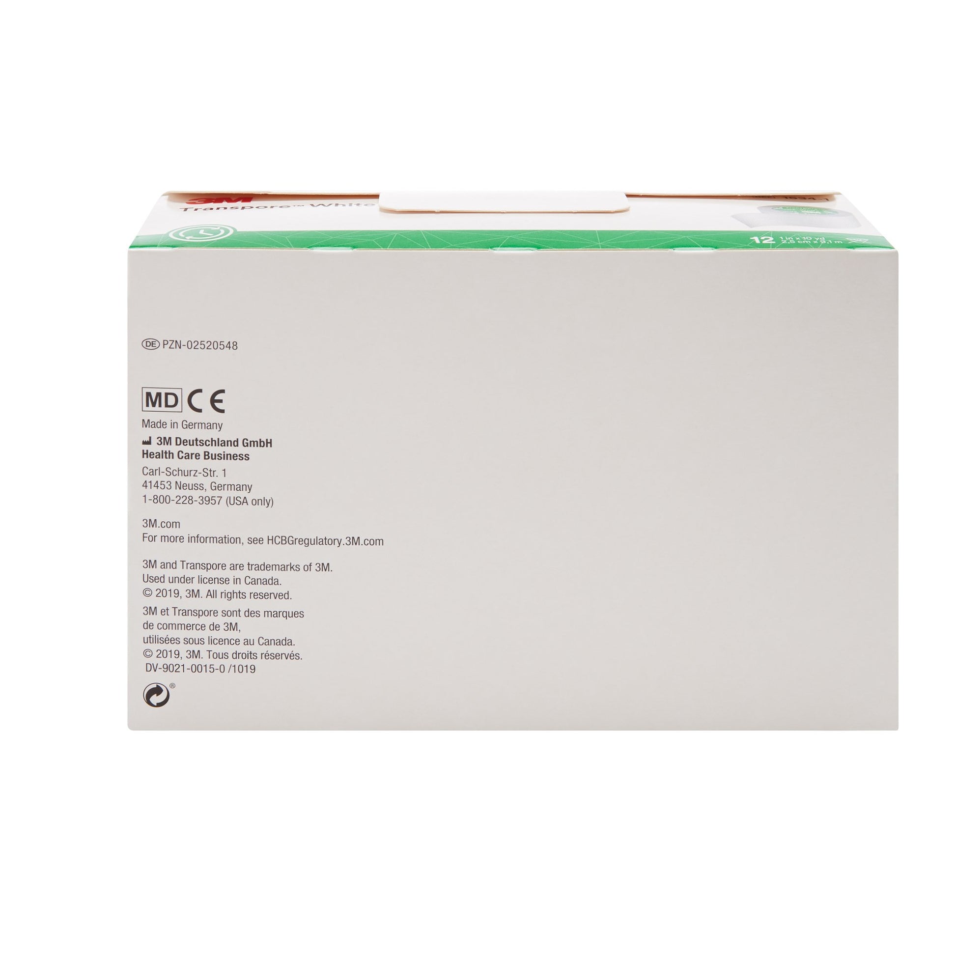 3M Transpore Plastic Medical Tape, 1 Inch x 10 Yard, White by Solventum Corporation product image - view 4