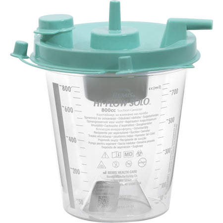 Bemis Healthcare 8002 Hi-Flow Rigid Suction Canister for use with Bemis Quick-Drain Systems, 800 mL