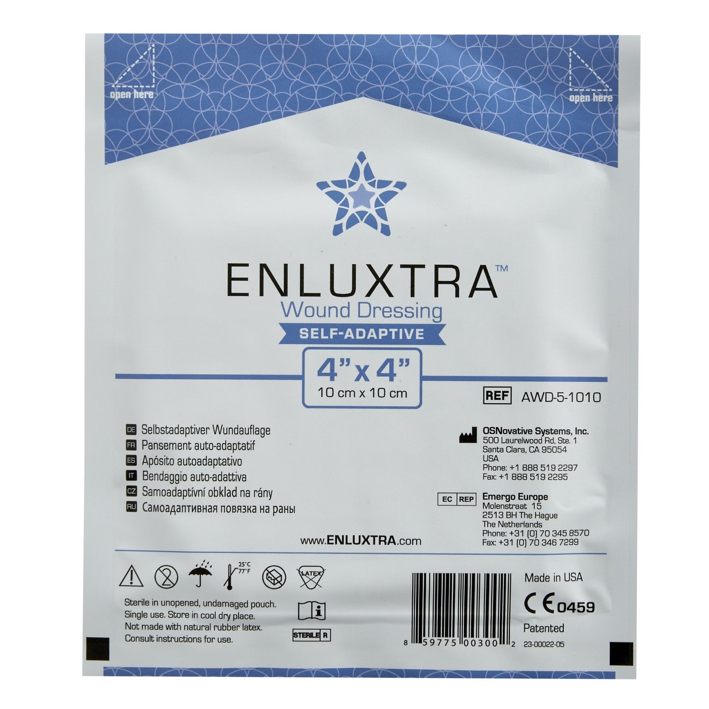 Enluxtra™ Super Absorbent Dressing, 4 x 4 Inch