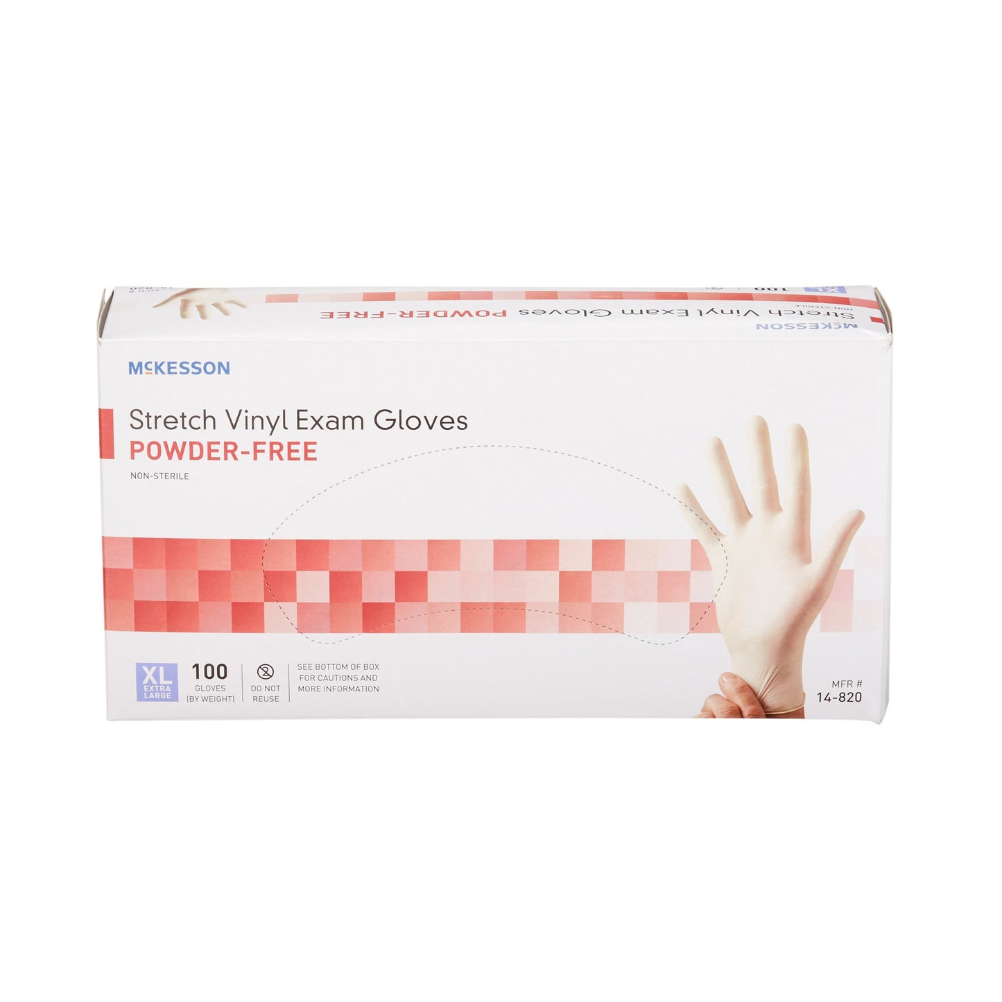 McKesson Stretch Vinyl Exam Glove, Extra Large, Ivory