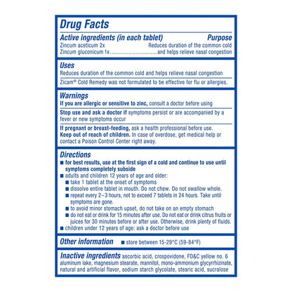 Zicam® Zincum Aceticum / Zincum Gluconicum Cold and Cough Relief