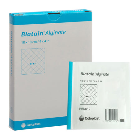 Coloplast 3710 Biatain Calcium Alginate Dressing, 4 x 4 Inch