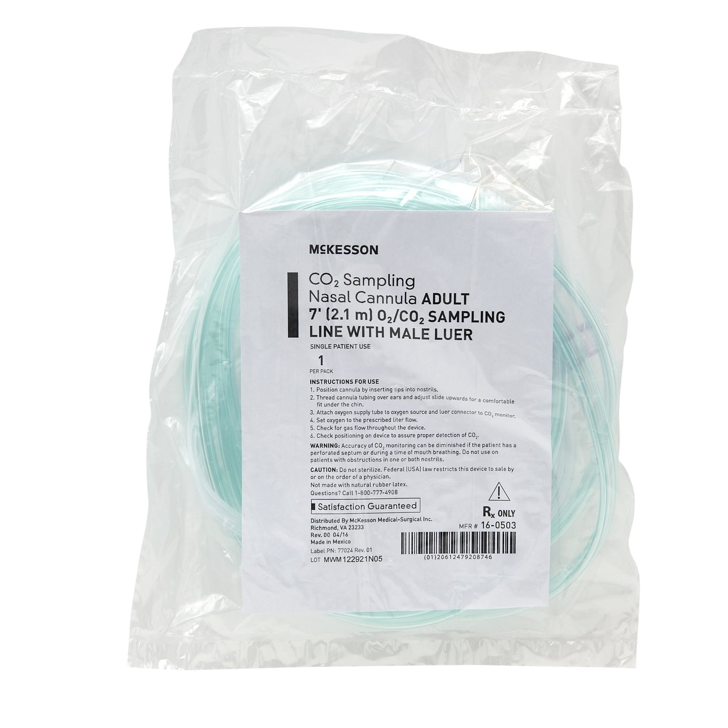 McKesson ETCO2 Nasal Sampling Cannula with O2