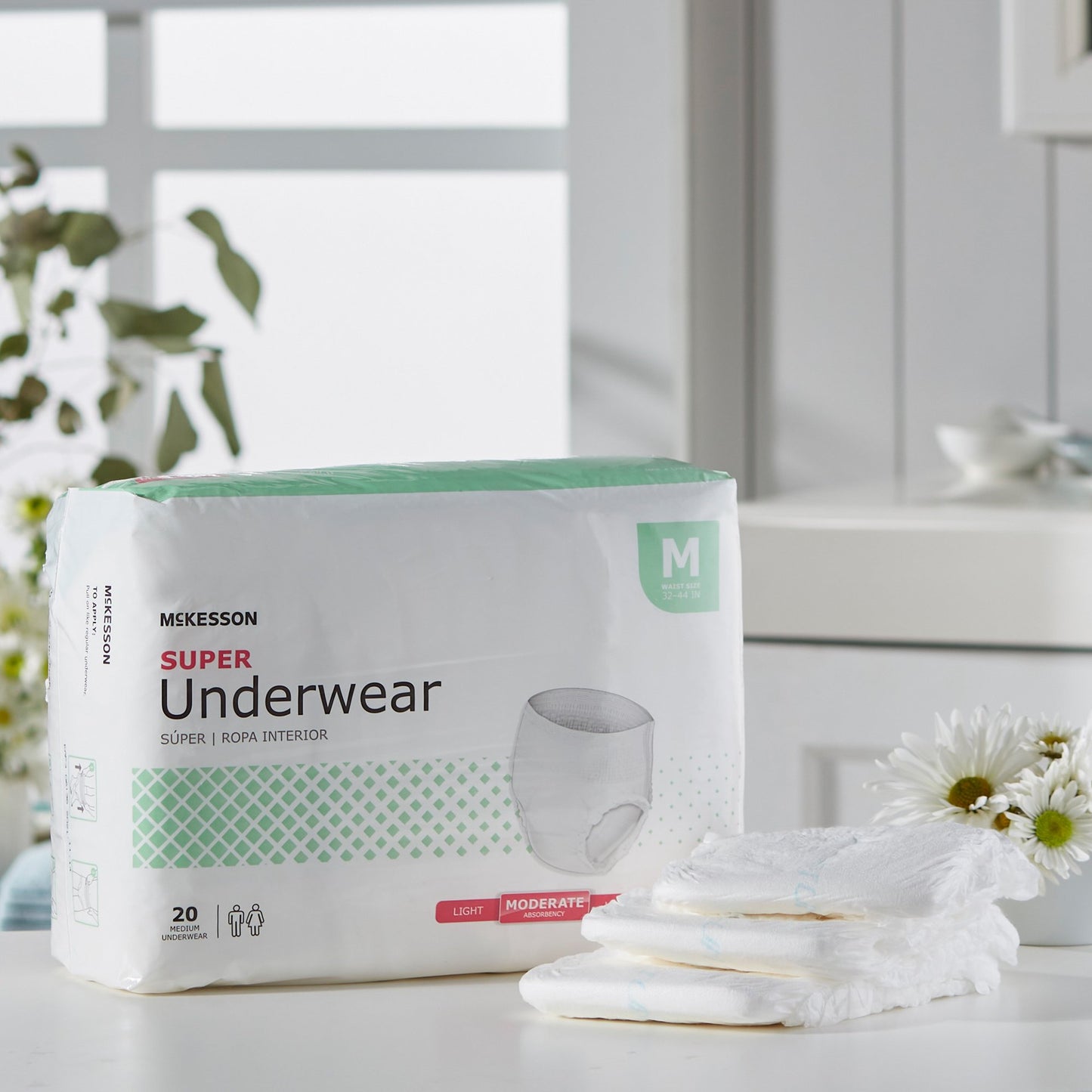 McKesson Super Moderate Absorbency Incontinence Underwear, Medium