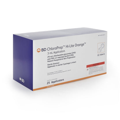 Skin Prep Solution ChloraPrep™ Hi-Lite Orange™ 3 mL Foam Applicator 2% / 70% Strength CHG (Chlorhexidine Gluconate) / Isopropyl Alcohol Sterile
