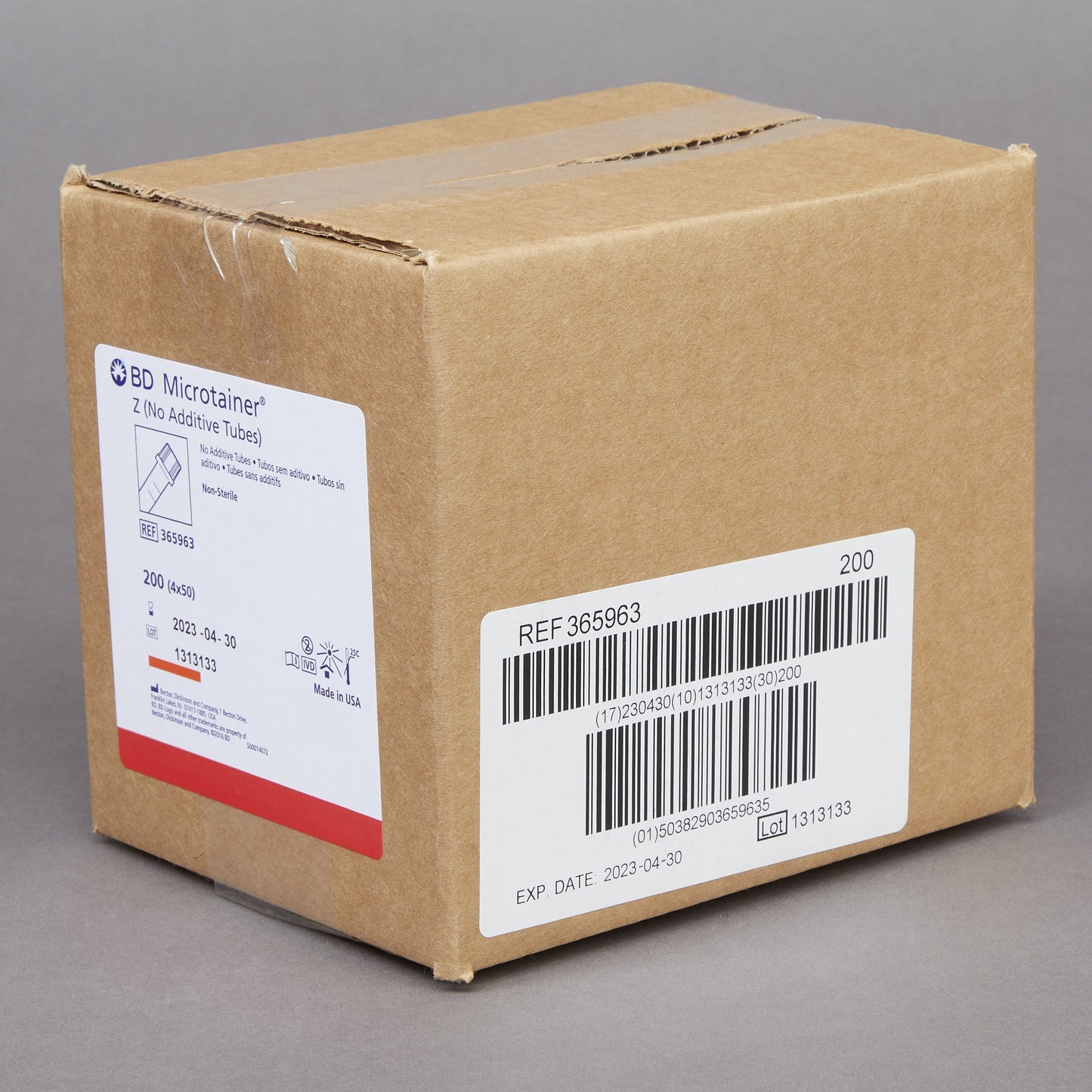 BD Microtainer® Capillary Blood Collection Tube Plain 250 µL to 500 µL BD Microgard™ Closure Plastic Tube