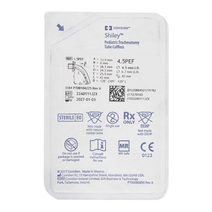 Uncuffed Tracheostomy Tube Shiley™ Size 4.5 Pediatric