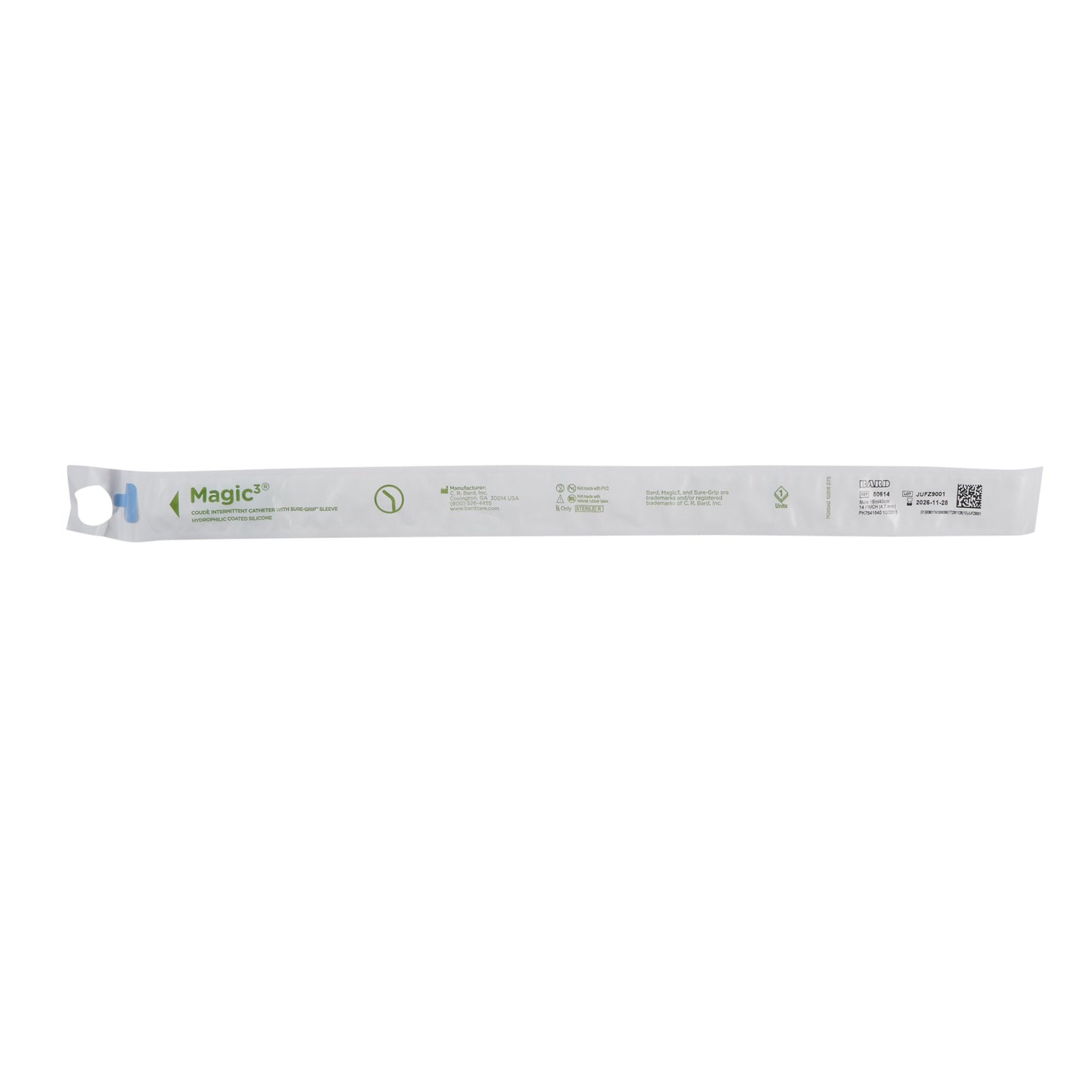 Magic3® Urethral Catheter, 14 Fr., Male, Coude Tip