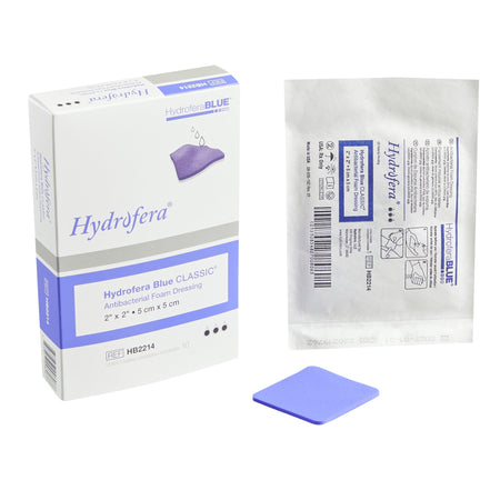 BSN HB2214 Hydrofera Blue Classic Antibacterial Foam Dressing, 5 x 5 Centimeter