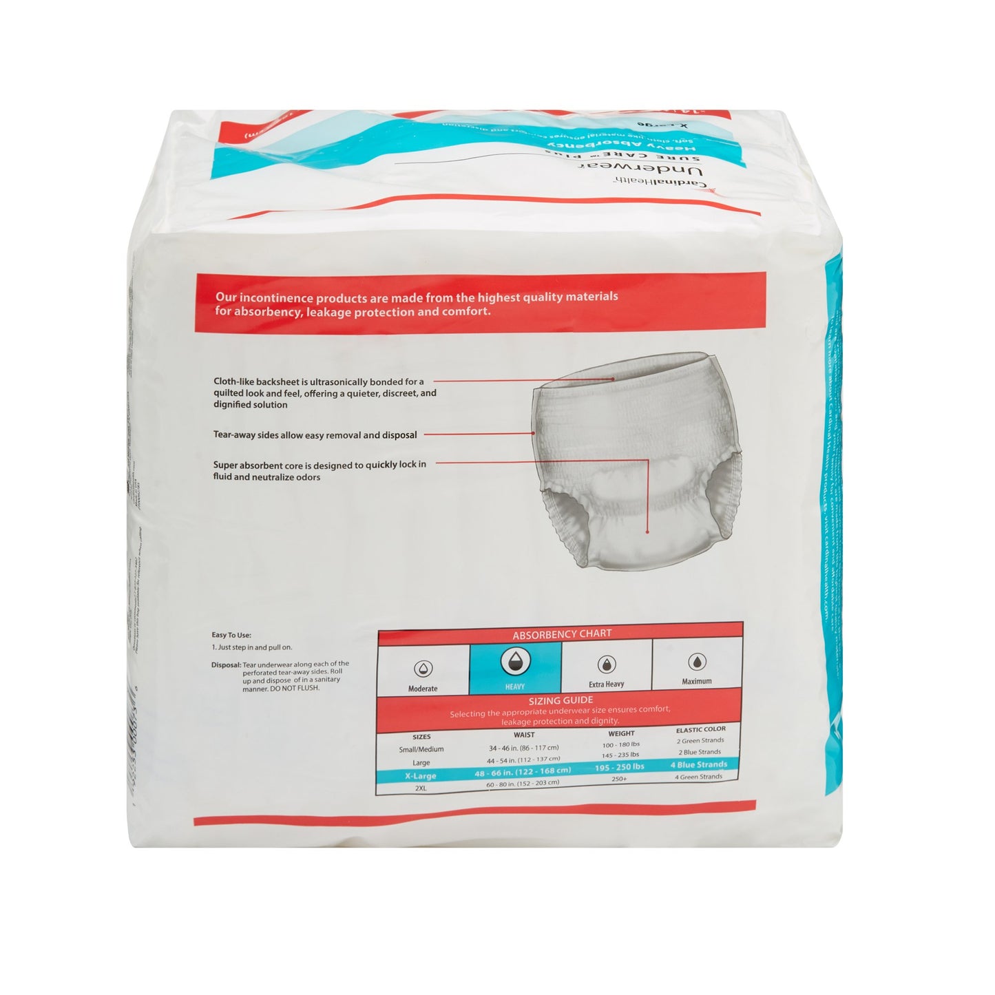 Cardinal 1625 Sure Care™ Plus Heavy Absorbent Underwear, Extra Large