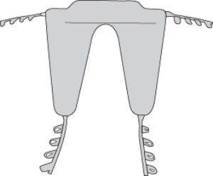 Patient Lifter Sling 2 Point Cradle Without Head Support Strap Attachment Large 350 lbs. Weight Capacity