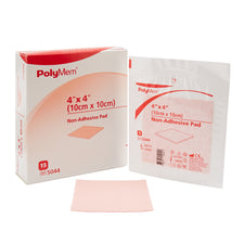 PolyMem Foam Dressing Nonadhesive Without Border, 4 x 4 Inch