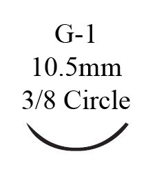 Ethicon 796G GUT CHROMIC Absorbable Suture with Needle, Size 6-0, G-1 Precision Reverse Cutting