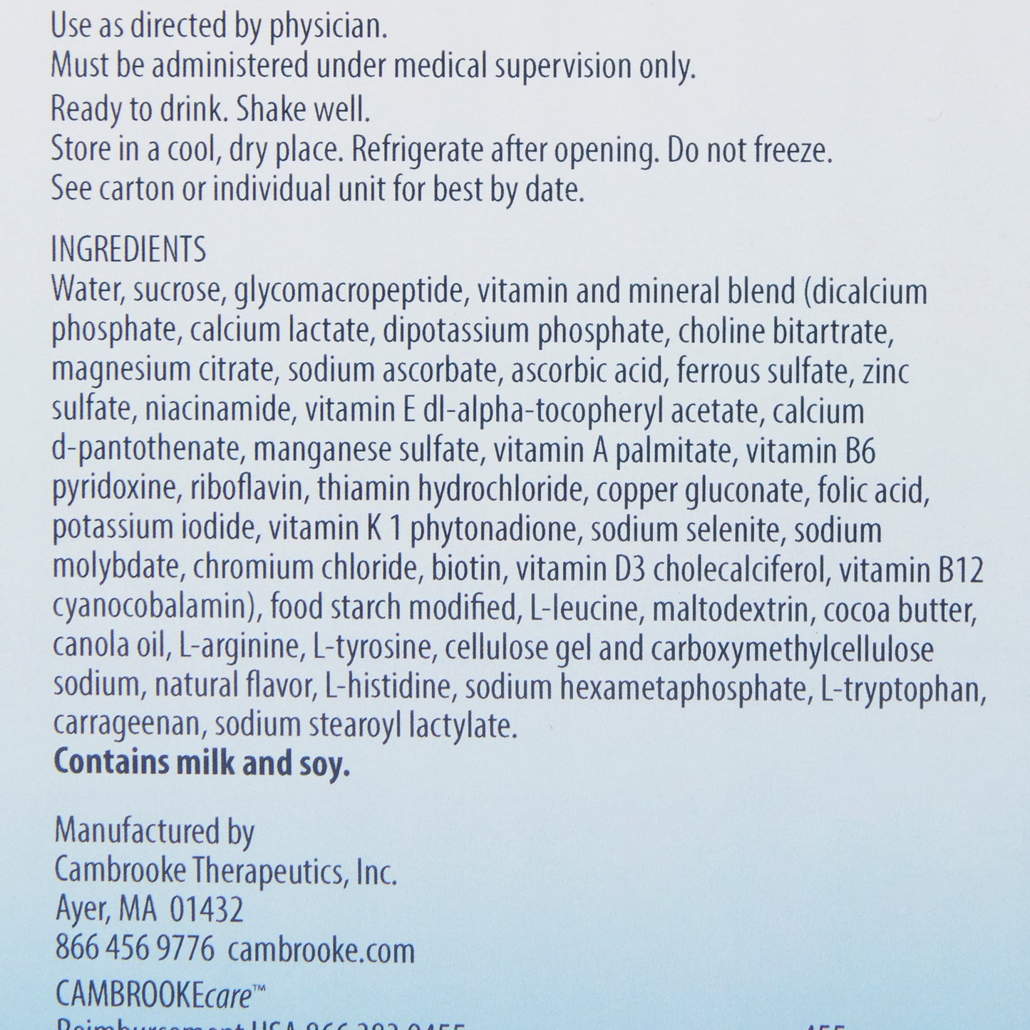 Oral Supplement Glytactin® RTD 15 Original Flavor Liquid 8.3 oz. Carton
