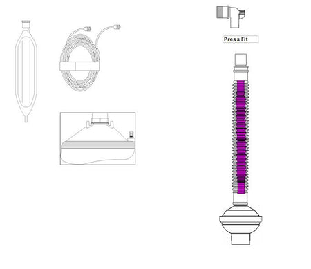 Ambu DF375-6121Z Universal Flex2 Breathing Circuit