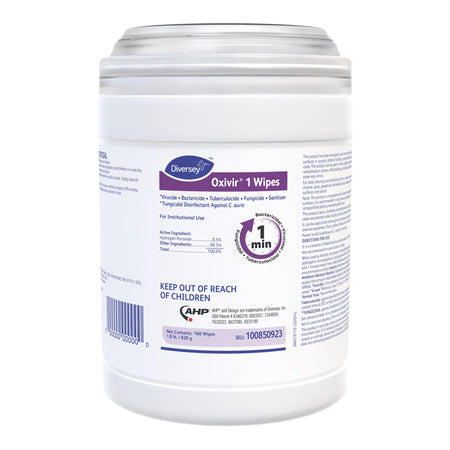 Oxivir 1 Surface Disinfectant Cleaner Wipes, Canister, 160 ct. by Sealed Air *Diversey* product image