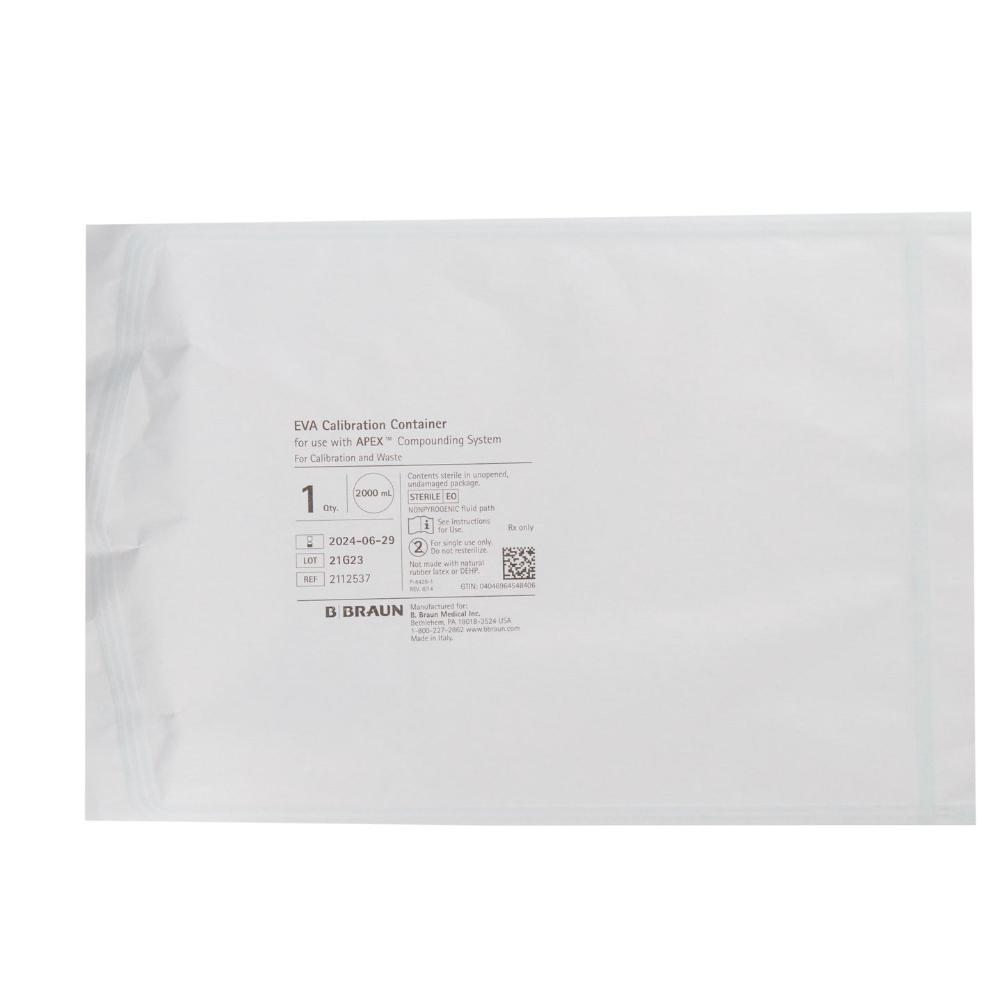 Calibration Bag Apex™ 2000 mL