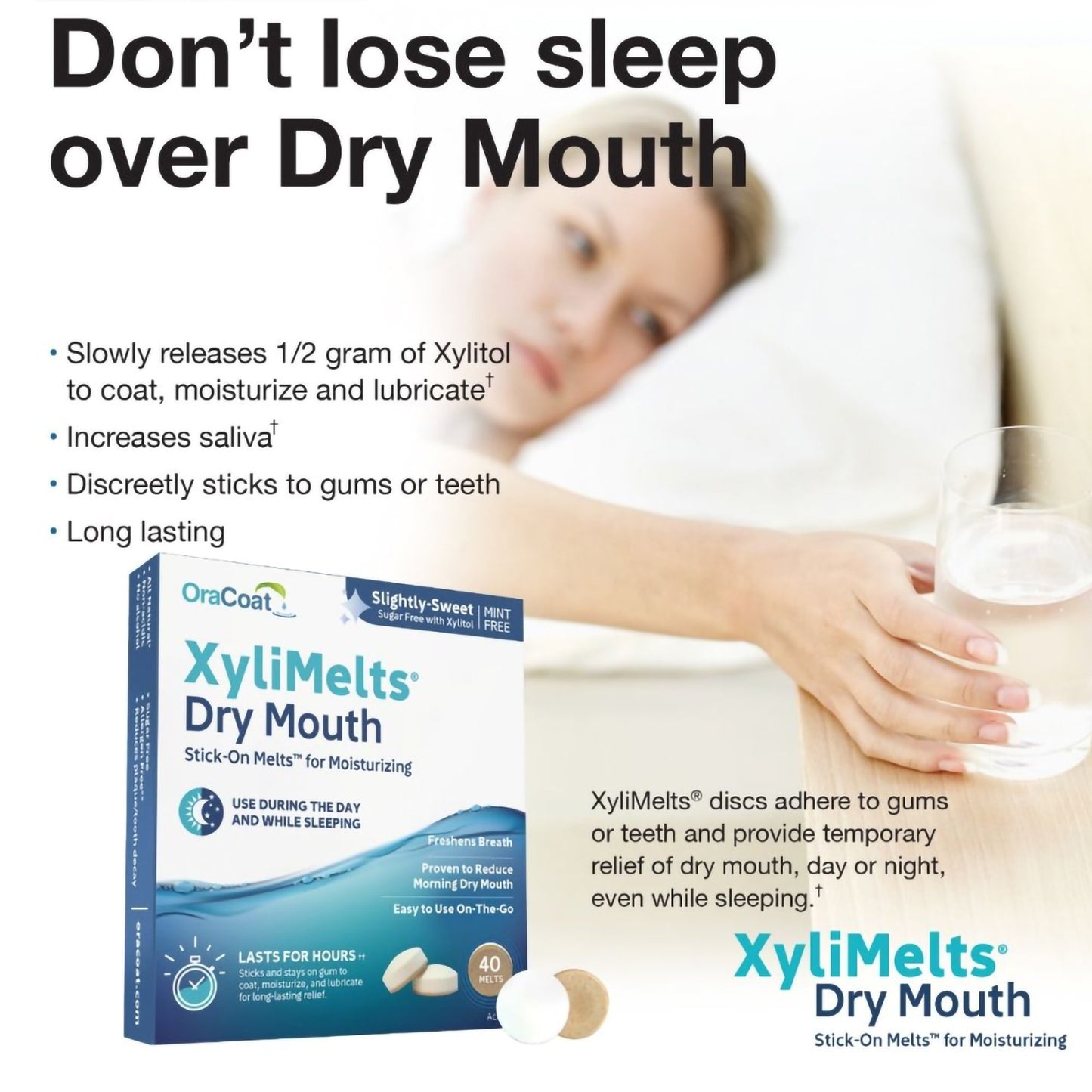 Mouth Moisturizer XyliMelts® 40 per Pack Melt