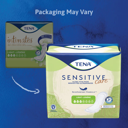 Tena Sensitive Care™ Ultra Thin Light Long Bladder Control Pad, 10-Inch Length