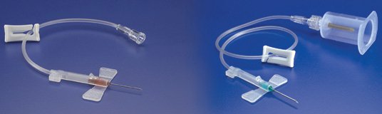 Saf-T Wing® Blood Collection Set 25 Gauge 3/4 Inch Needle Length Safety Needle 12 Inch Tubing Sterile