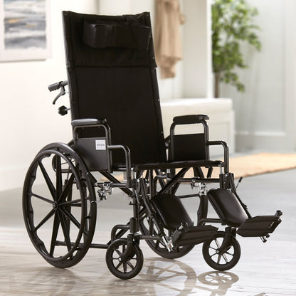 McKesson Reclining Wheelchair, 20-Inch Seat Width