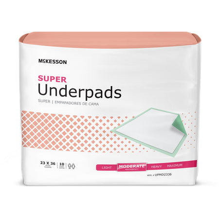 McKesson UPMD2336 Super Moderate Absorbency Underpad, 23 x 36 Inch - 150 ct.