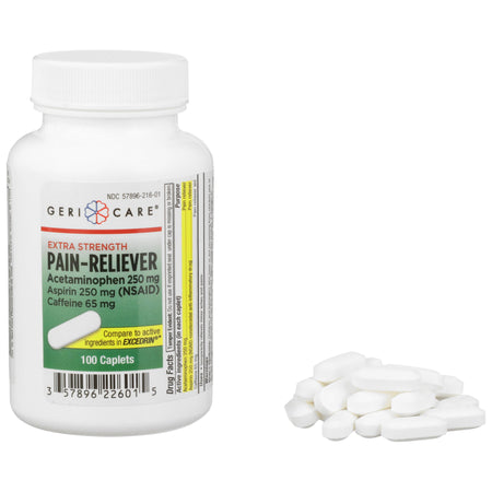 Geri-Care 226-01-GCP Acetaminophen / Aspirin / Caffeine Pain Relief