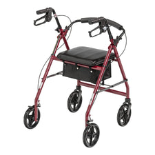 McKesson Red Four-Wheel Rollator