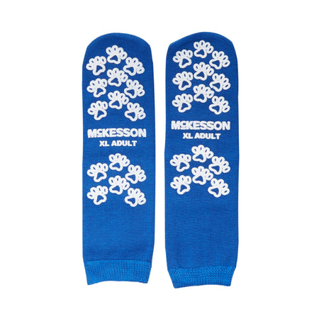 McKesson 40-3816-001 Terries Adult Slipper Socks, X-Large, Royal Blue