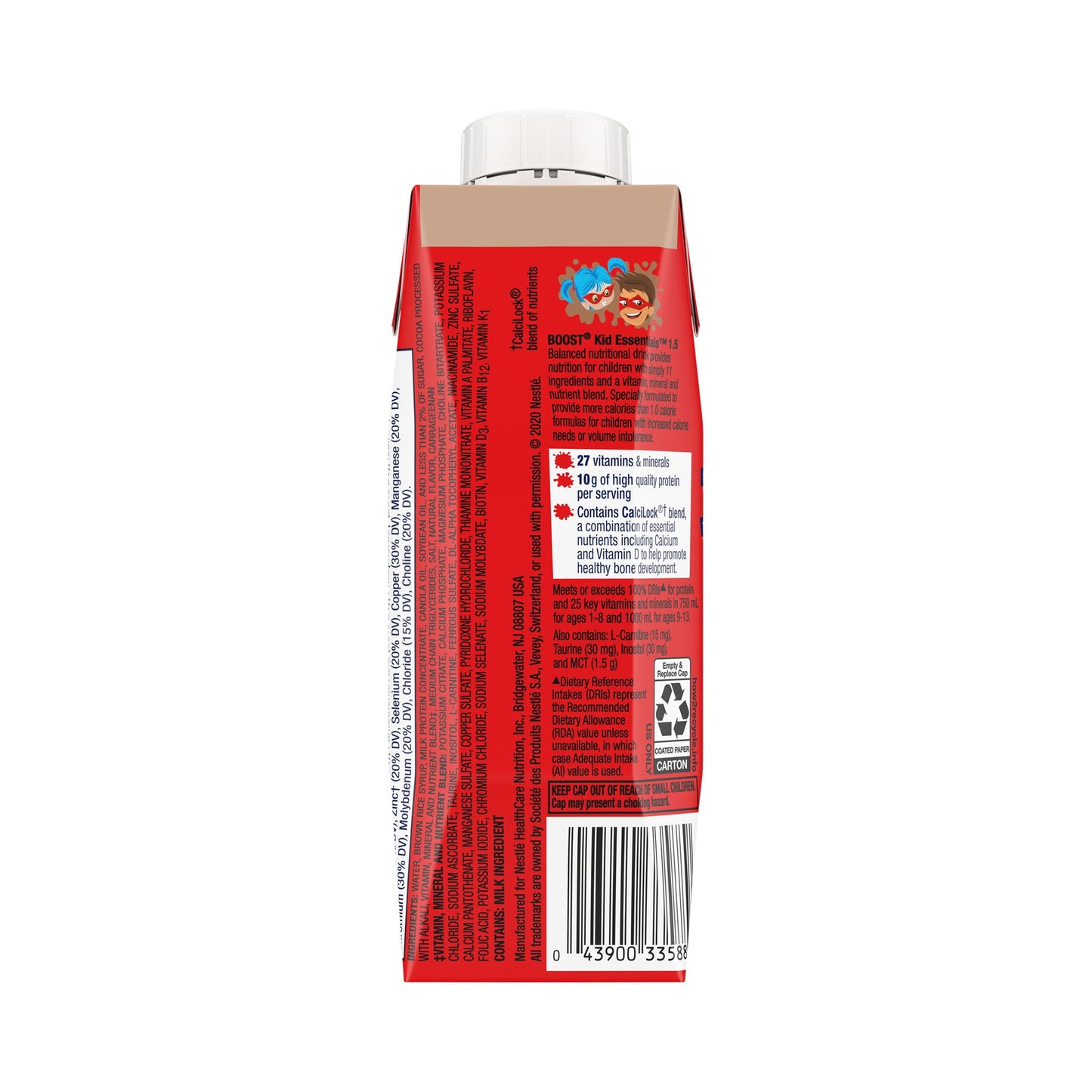 Boost® Kid Essentials™ 1.5 Balanced Nutritional Drink, Chocolate, 8-ounce carton
