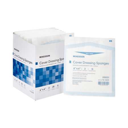 McKesson 16-2436 Sterile Nonwoven Sponge, 4 x 4 Inch