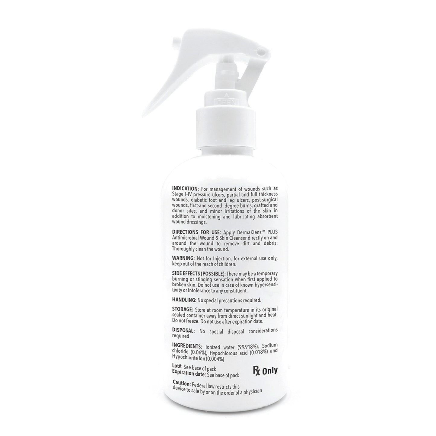 DermaRite's DermaKlenz PLUS Wound Cleanser - Spray Bottle, 8 oz.