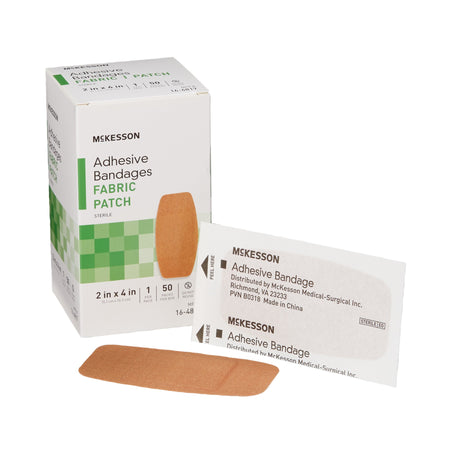 McKesson 16-4817 Tan Adhesive Strip, 2 x 4 Inch