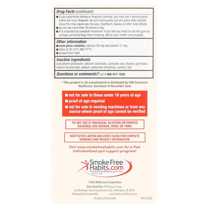 Foster & Thrive™ Nicotine Polacrilex 2 mg (Nicotine) Gum, Original Flavor