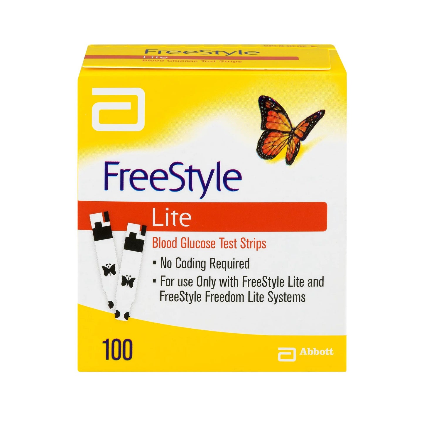 Blood Glucose Test Strips FreeStyle Lite® 100 Strips per Pack