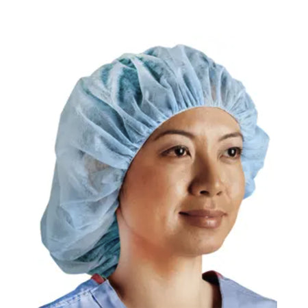 Cardinal B24HD Health Blue Bouffant Cap, 24 in.